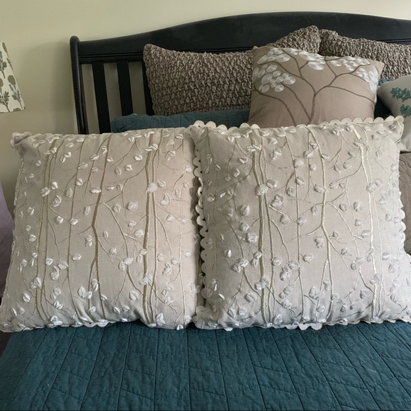 Pier 1 Other - Set of Two Pillows - Pussywillows & Gold Branches❤